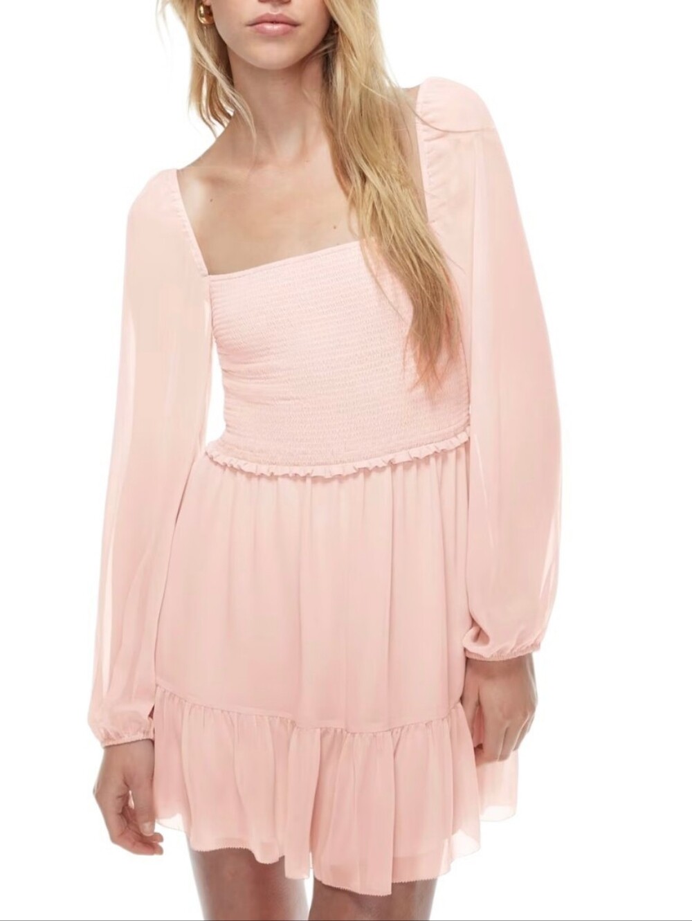 Wilfred Tempest Light Pink Mini Dress